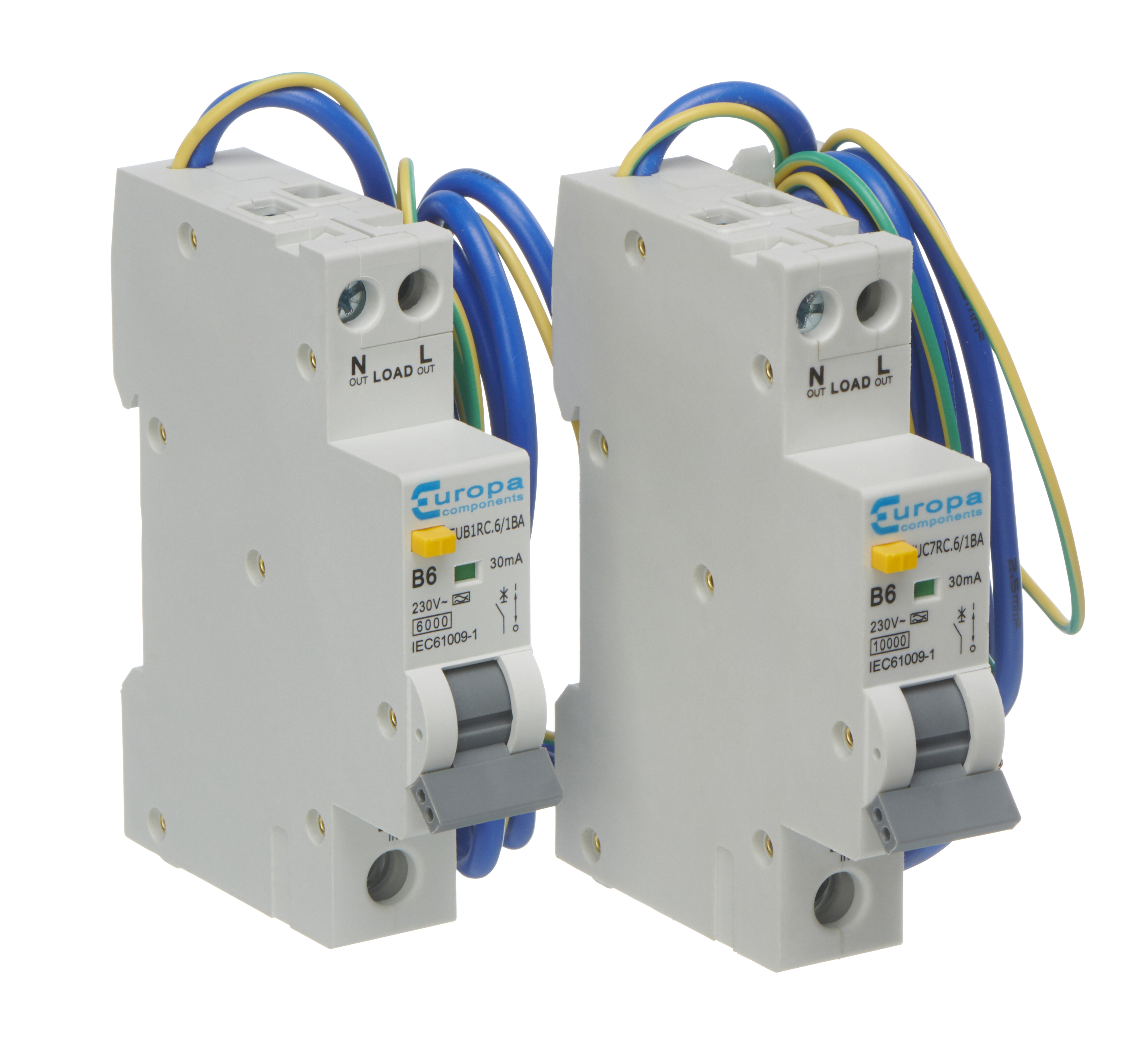 FuseBox RTA064530B 45A Single Pole 1 Module B Curve 6kA 30mA Type A RC - westbas
