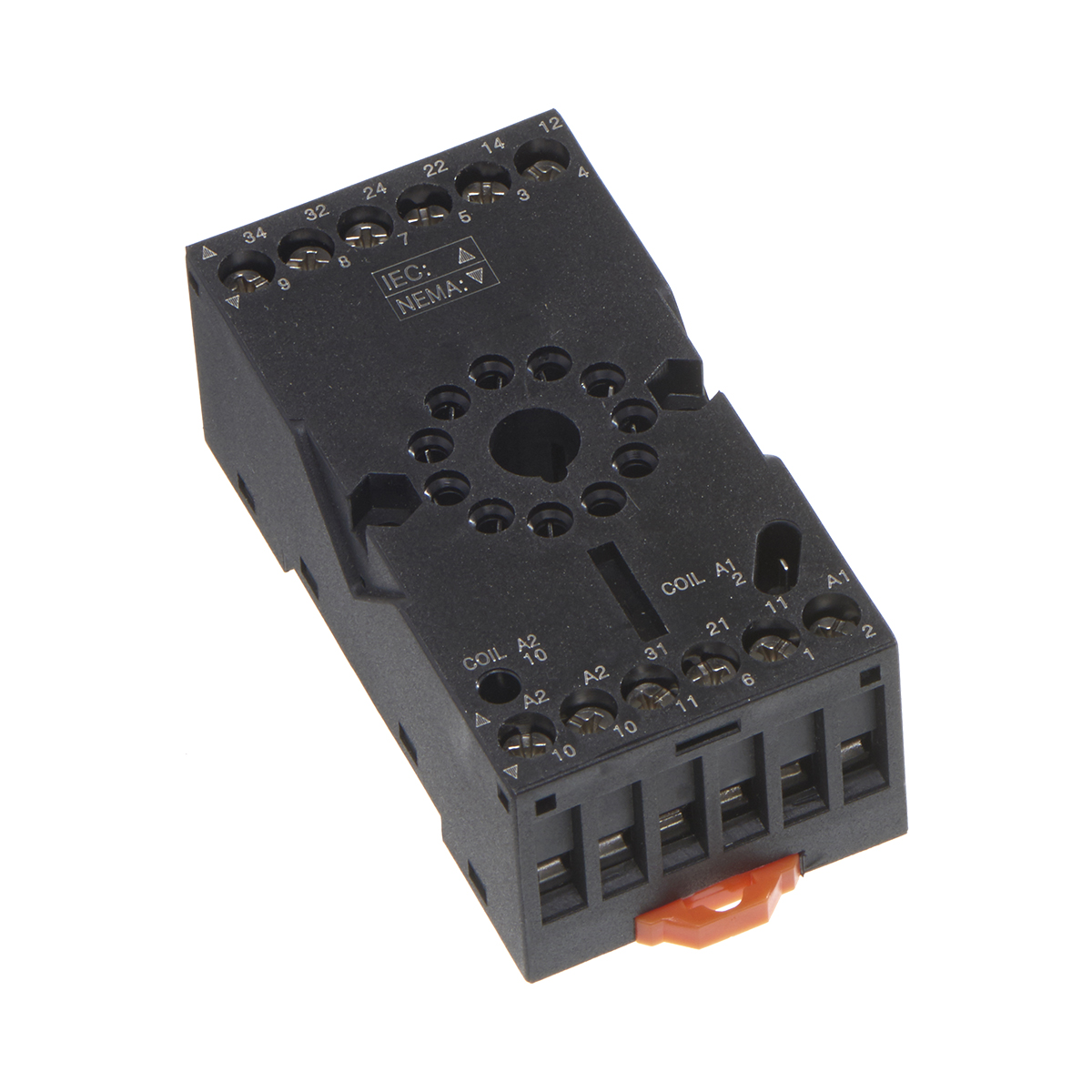 Octal Relay Black 11 Pin Socket Screw Terminals Relpol